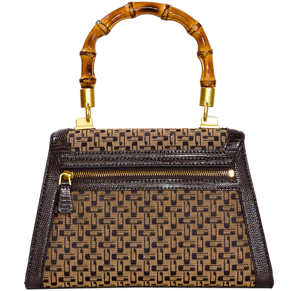 Guess Women's Stephi Handbag Bamboo Flap Satchel - Picture 10 of 21