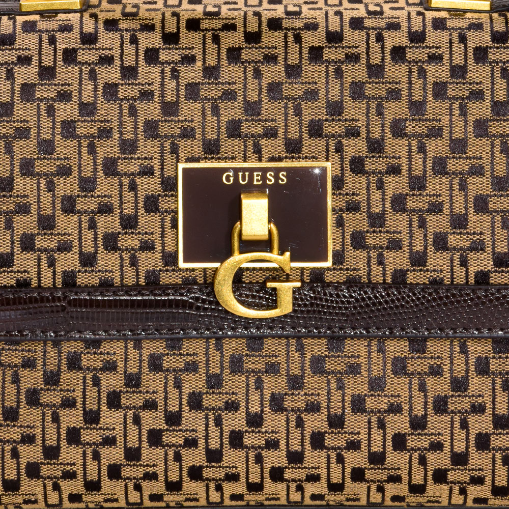 Guess Women's Stephi Handbag Bamboo Flap Satchel - Picture 14 of 21