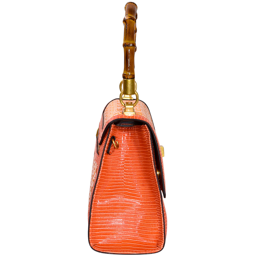 Guess Women's Stephi Handbag Bamboo Flap Satchel - Picture 16 of 21