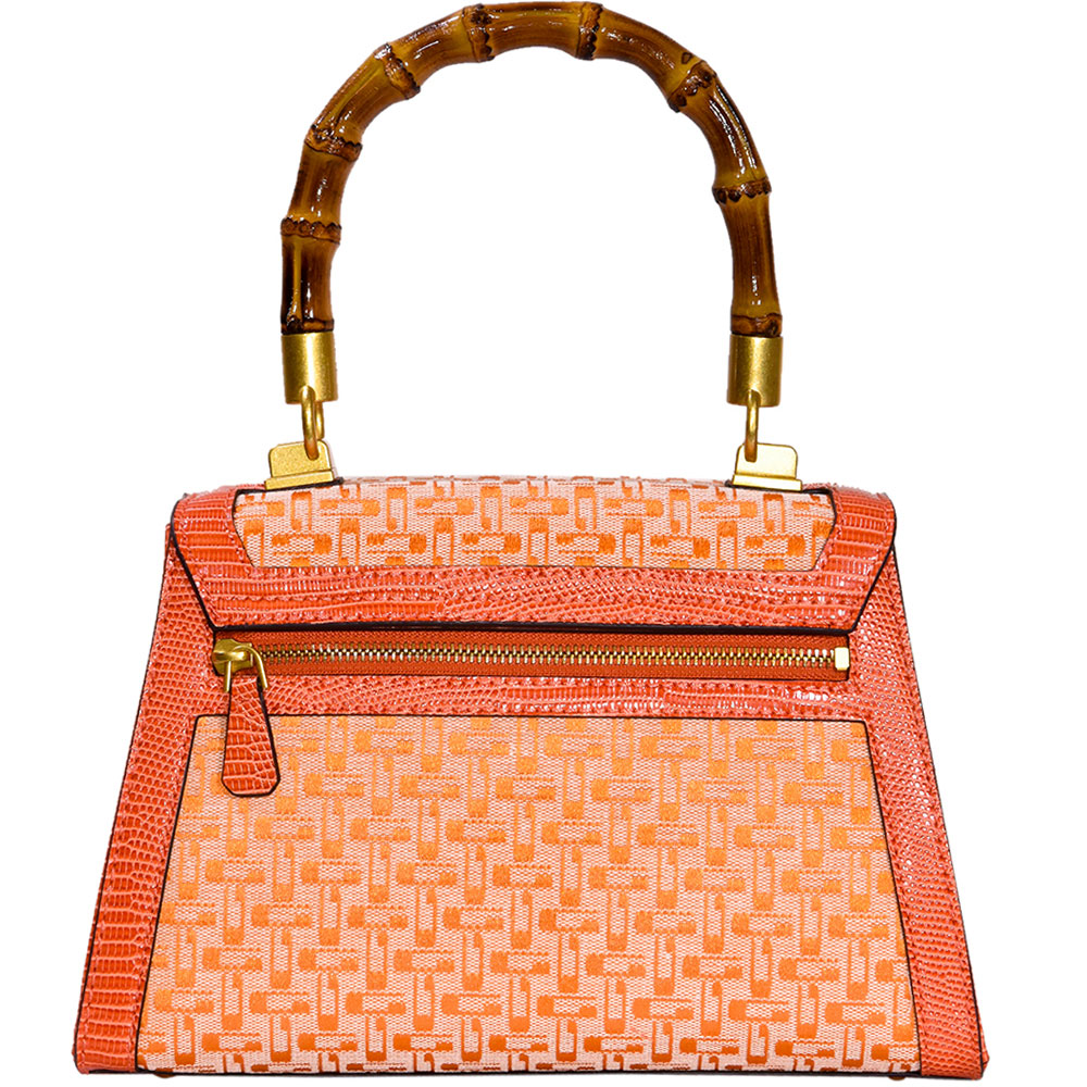 Guess Women's Stephi Handbag Bamboo Flap Satchel - Picture 17 of 21