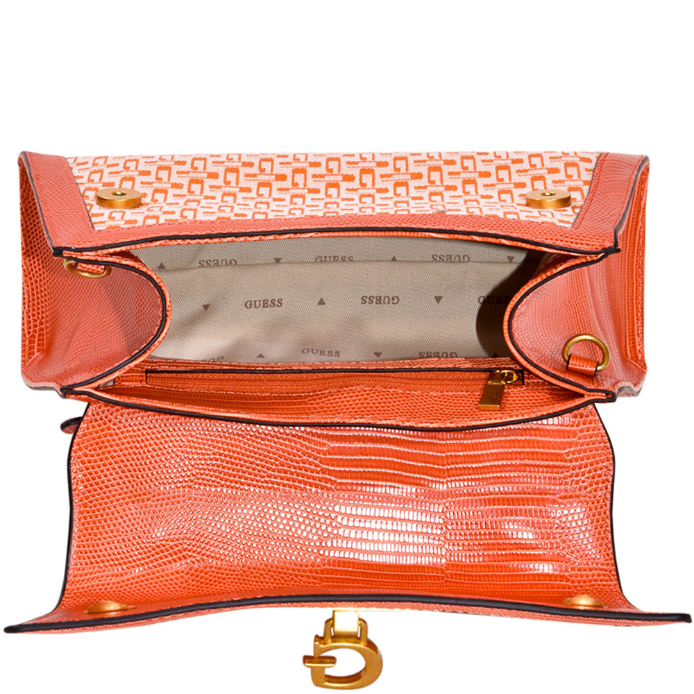 Guess Women's Stephi Handbag Bamboo Flap Satchel - Picture 19 of 21