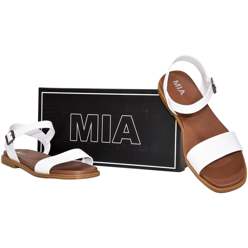 Mia Women's Karina Sandals White Strappy Shoes - Picture 40 of 56