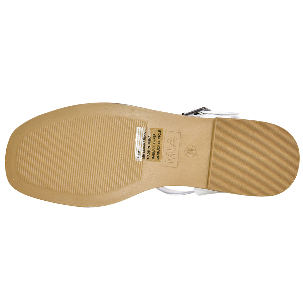 Mia Women's Karina Sandals White Strappy Shoes - Picture 47 of 56
