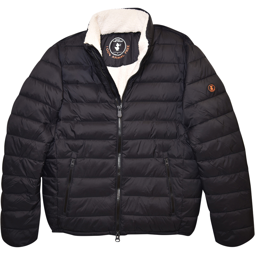 Pre-owned Save The Duck Yannick Men's Jacket Puffer Quilted Windproof In Black