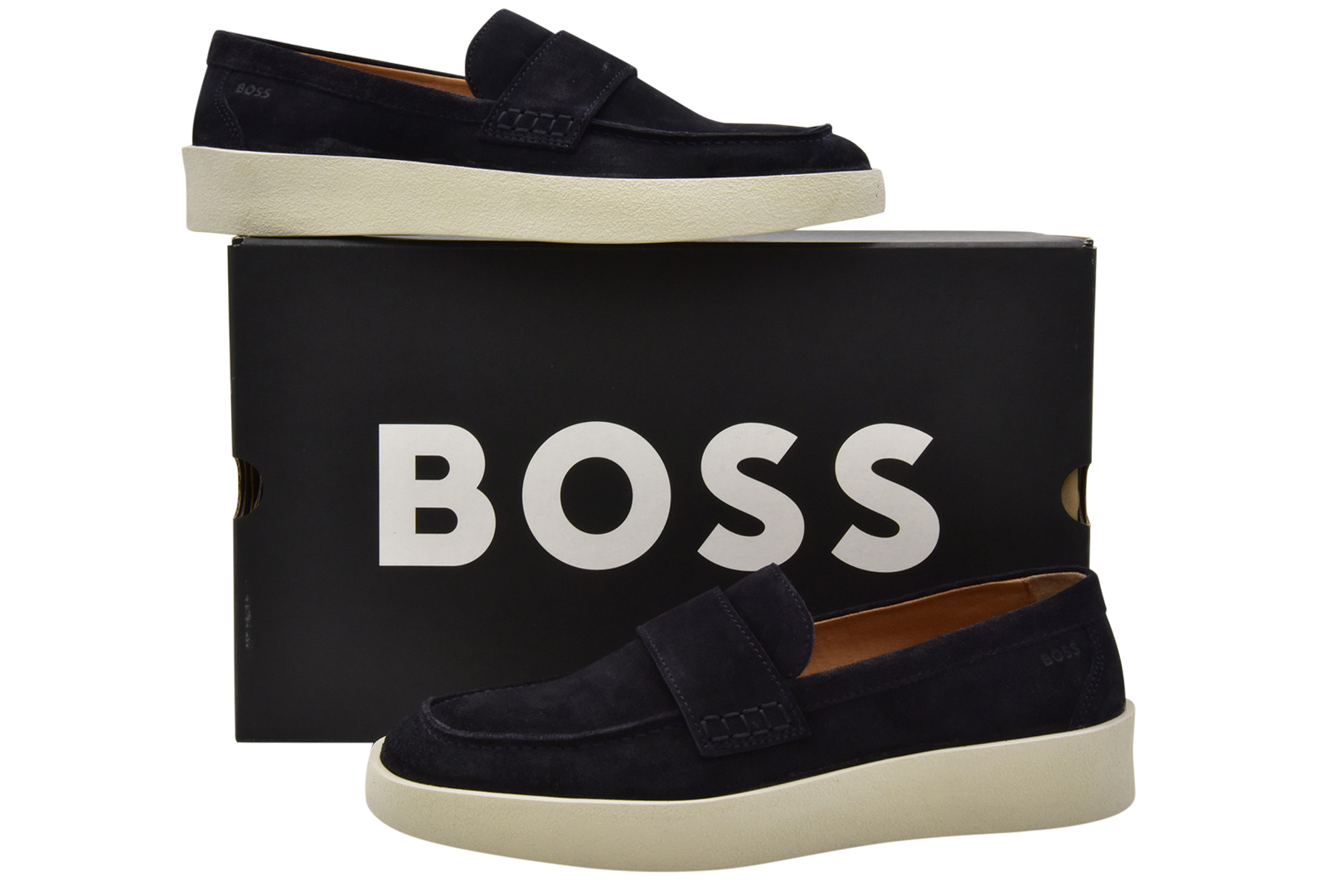 Hugo Boss Clay_Loaf_SDPE Men's Leather Penny Loafers Shoes - Picture 16 of 40