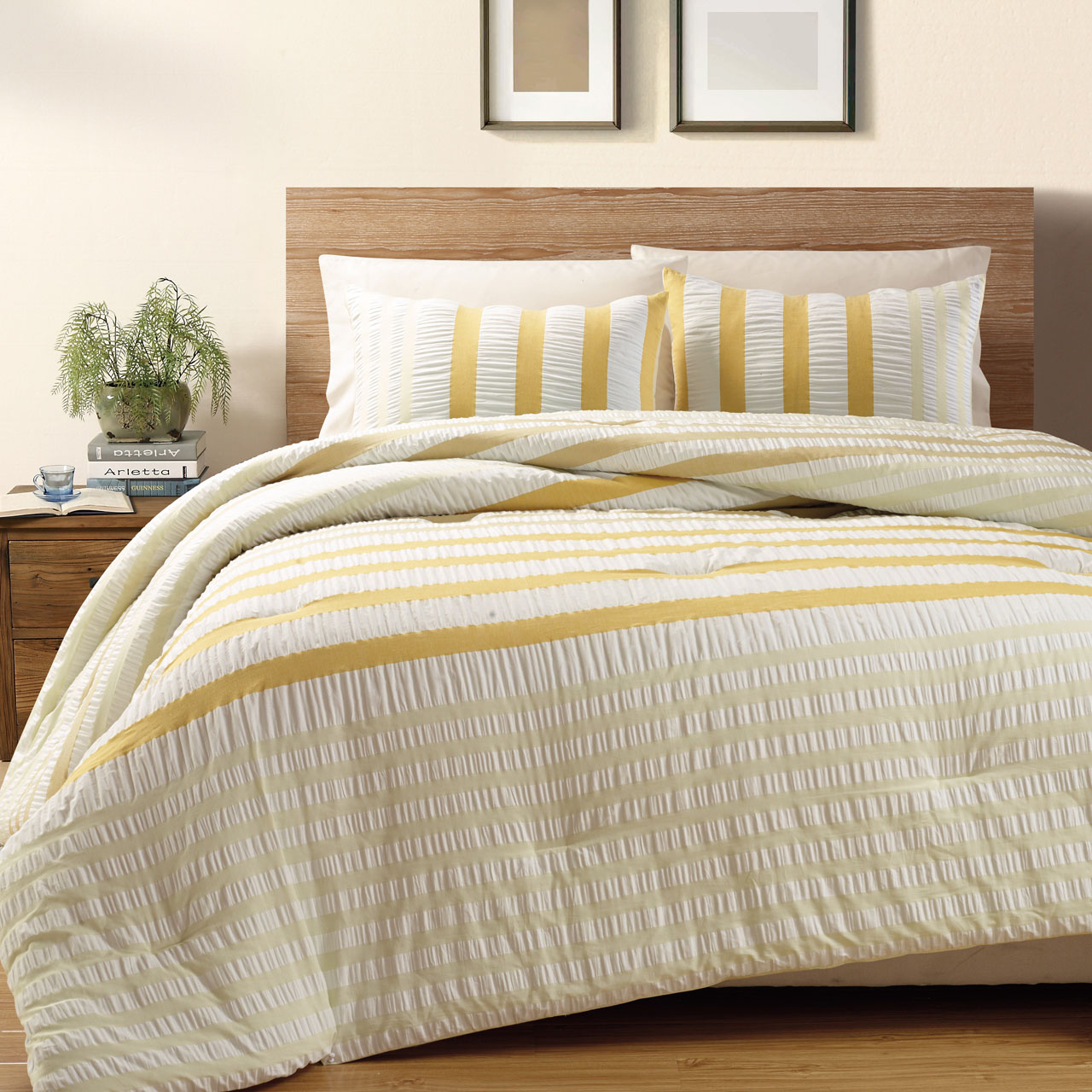 3 Piece Koro 100 Cotton Seersucker Comforter Set eBay