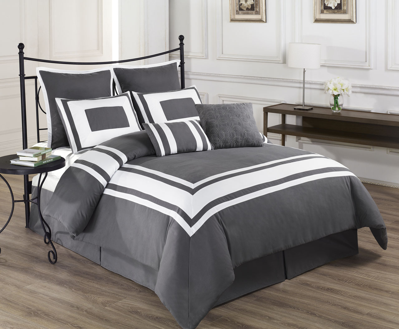 Cozy Beddings Lux Decor Pc Comforter Set King Royal Blue With - Cozy Beddings Lux Decor Pc Comforter Set King Royal Blue With White Stripe cozy beddings lux decor pc comforter set king royal blue with - cozy beddings lux decor pc comforter set king royal blue with white stripe