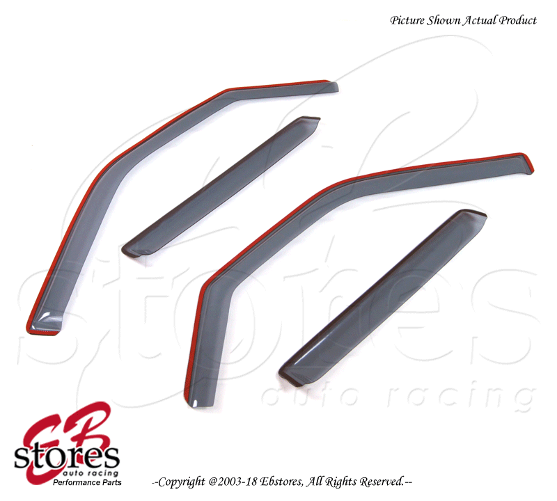 For Ford Expedition 1997-2017 Tape On Ash Grey JDM Window Visors Deflector 4pcs