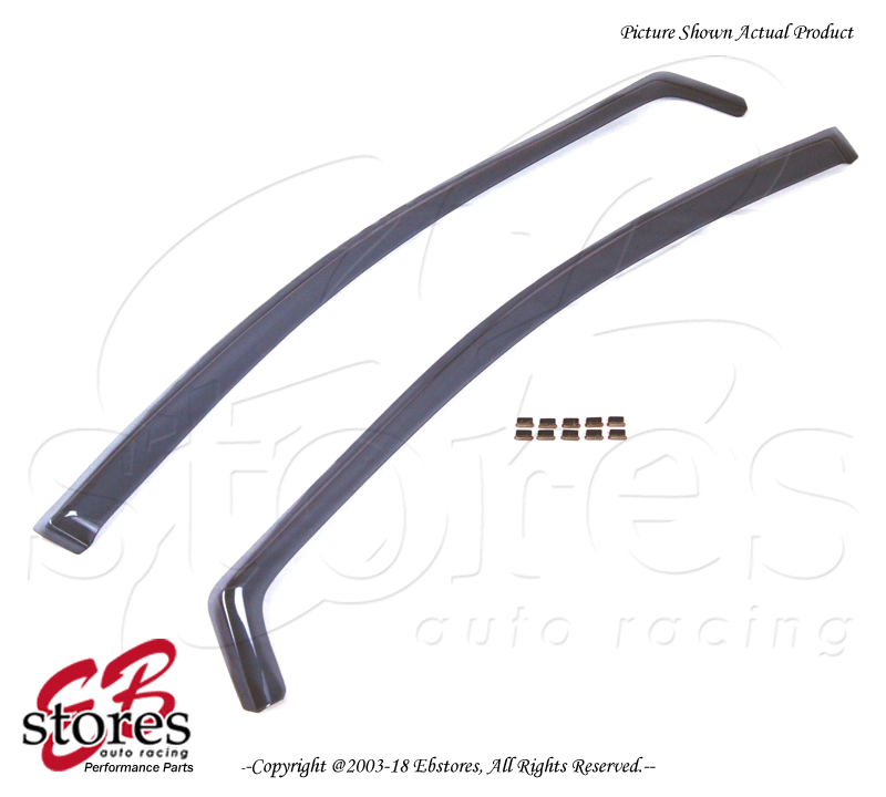 In-Channel Light Grey JDM Window Visor 2pcs For Honda Civic Coupe 2006-2011