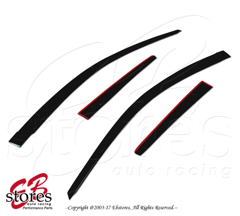 Out-Channel Slim Vent Shade Window Visors For Honda Civic 2DR Coupe 12-16 4pcs