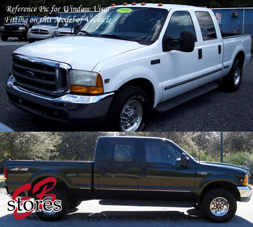 thumbnail image 2 of 4Pcs In-Channel Dark Smoke Window Visors For Ford F-250 Super Duty Crew Cab 1999-2016 2 of 5