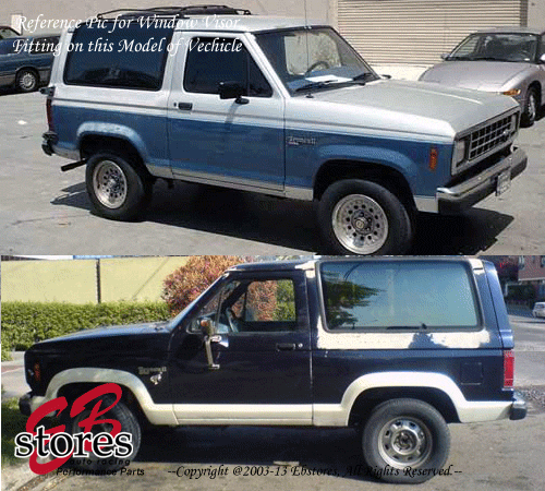 2pcs In Channel Visor Rain Guards Ford Bronco II 1984 1985 1986 1987 1988-1990