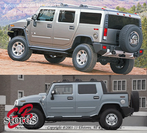TuningPros WSV-244i Window Visor and Sunroof For 2003-2009 Hummer H2 - In-Channel 5 Pcs Set