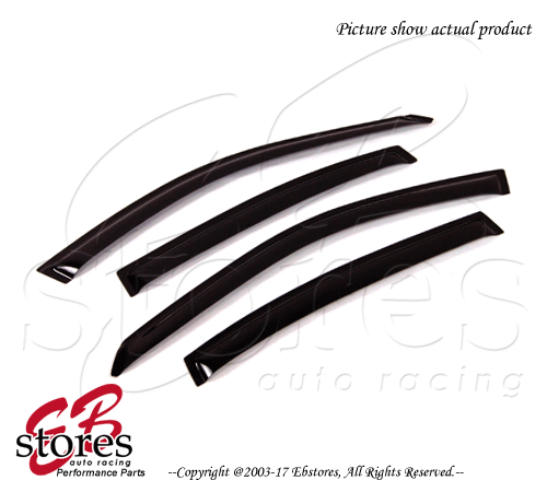Suzuki Sidekick Wind Deflectors – 4-Piece Set, Dark Smoke Acrylic, Fits 1989-1998