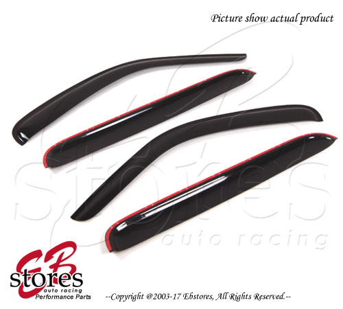 Smoke Window Rain Guards For Jeep Liberty 2008-2012 – 4-Piece Set, No Drilling Needed