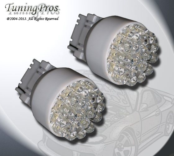 (1 Pair) Set of 2 pcs Cornering Light 3156 19 White LED Light Bulbs - Picture 2 of 3