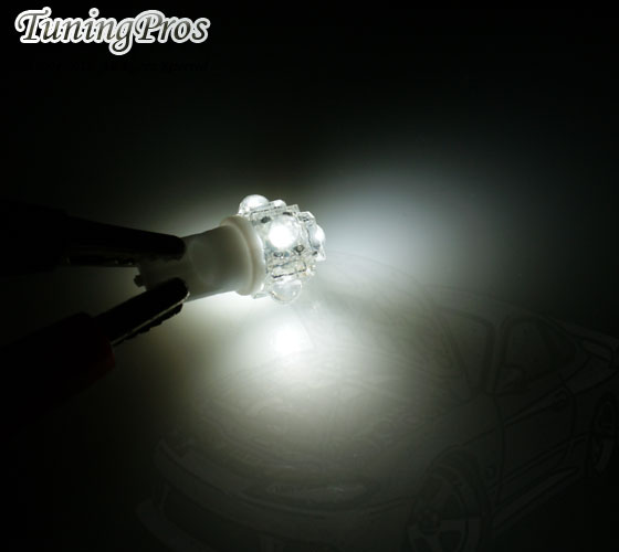 Set of 2 pc Under Hood Light T10 5 Flux White LED Light Bulb 906 194 1 Pair