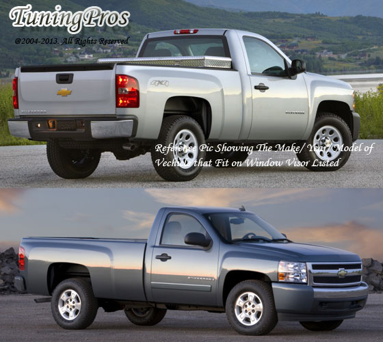Smoke Window Rain Guards For 2007-2013 Chevy Silverado Regular Cab – 2pc Set