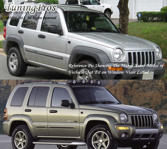 JDM Vent Window Visor 4pc Wind Deflector For Jeep Liberty 0205 06 07