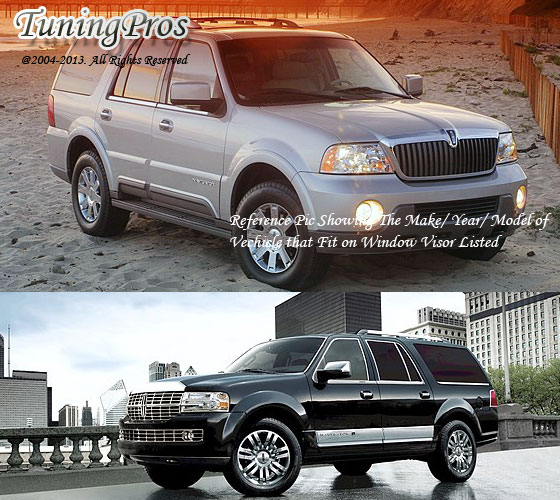 4pcs Light Grey Out-Channel Visor Rain Guards For Lincoln Navigator 1997-2017