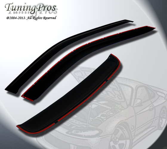 Mini Cooper 20072013 3pcs Wind Deflector Outside Mount 2.0mm Visors