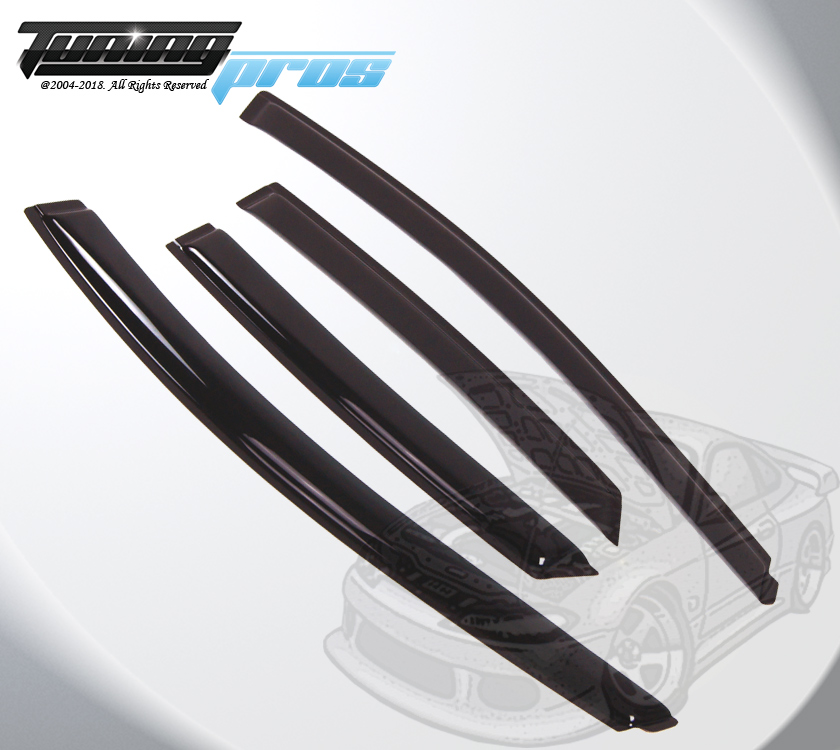 M-AUTO 4Pcs Smoke Window Visor Shade Vent Wind Rain Deflector Guard For 2011 2012 2013 2014 2015 2016 2017 Toyota Sienna