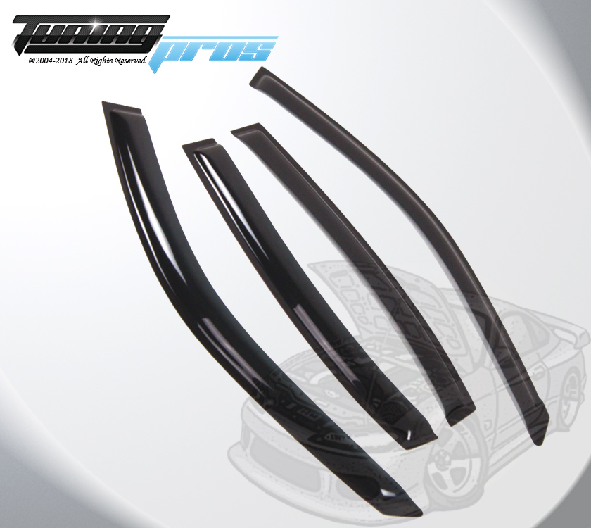Tuningpros WD2-301 Outside Mount Window Visor Deflector Rain Tuningpros WD2-301 Outside Mount Window Visor Deflector Rain