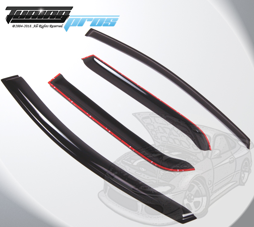 Smoke Window Rain Guards For Mazda Mazda2 2011-2014 - 4pcs In-Channel Visor Set