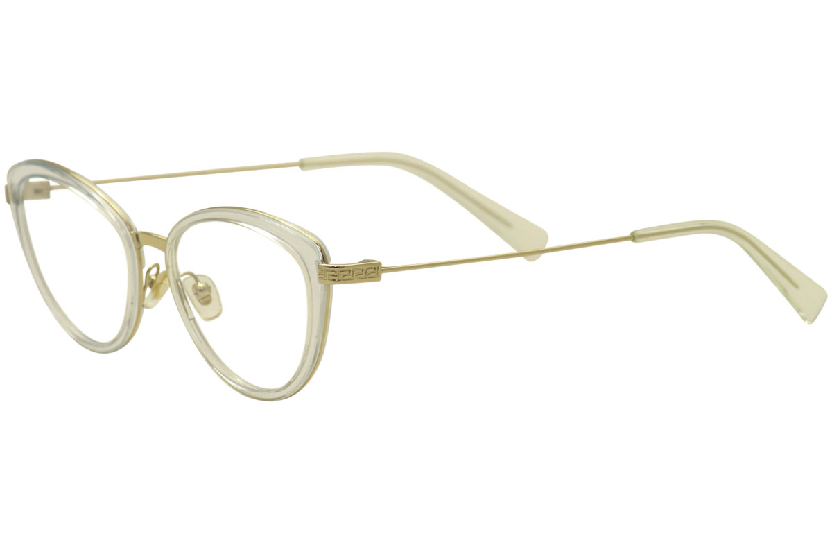Versace Women's Eyeglasses 1244 1405 Pale Gold Full Rim Optical Frame