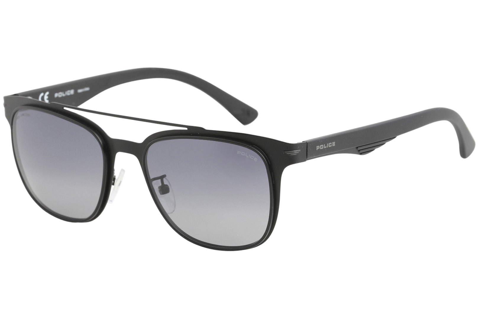 Police Men's SPL356 SPL/356 S08P Matte Black Pilot Polarized Sunglasses