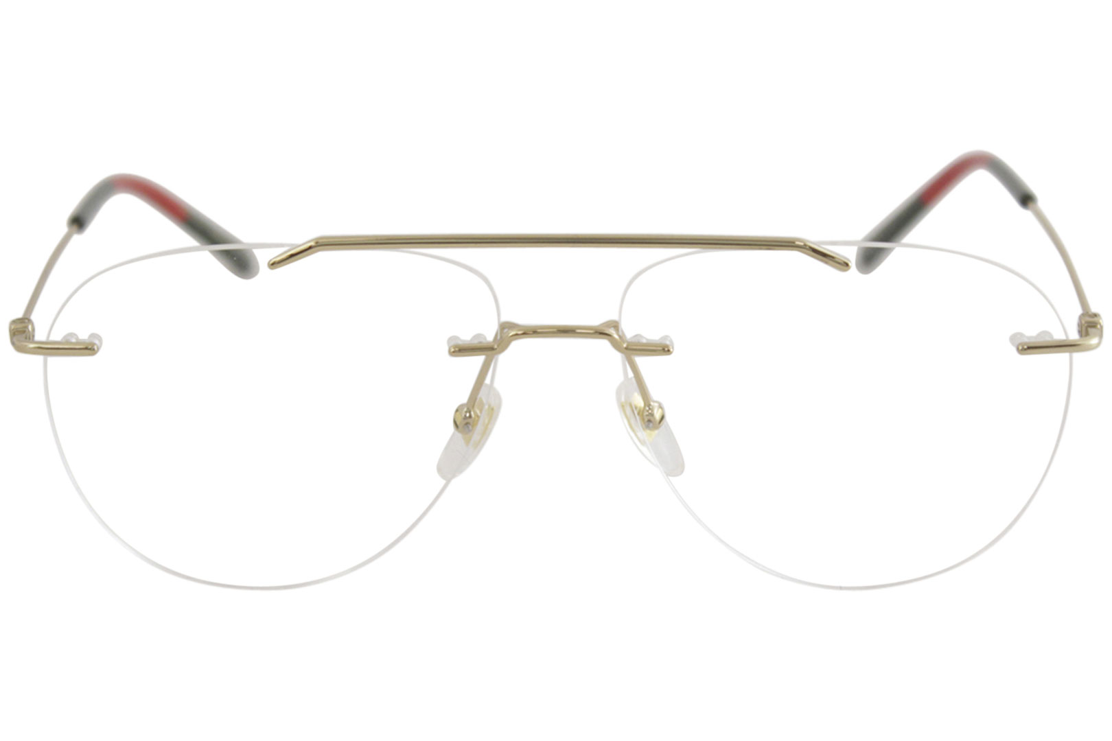 Gucci Men's Eyeglasses GG0398O GG/0398/O 002 Gold Rimless Optical Frame