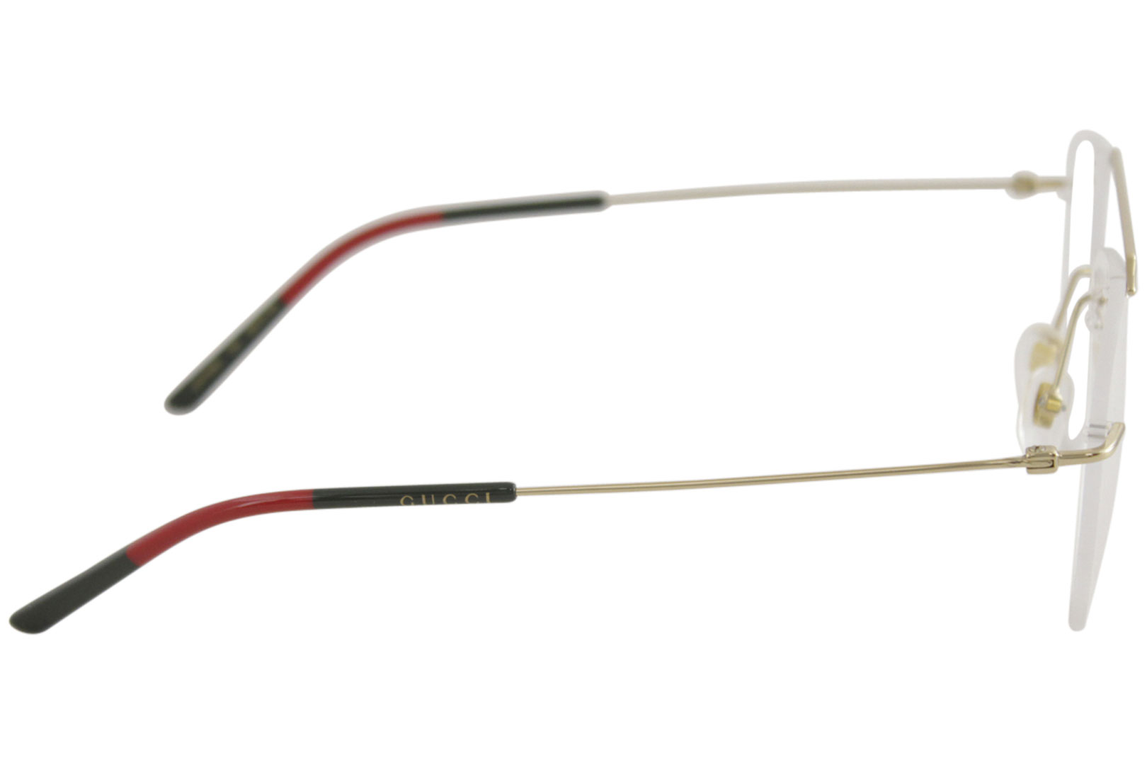 Gucci Men's Eyeglasses GG0398O GG/0398/O 002 Gold Rimless Optical Frame