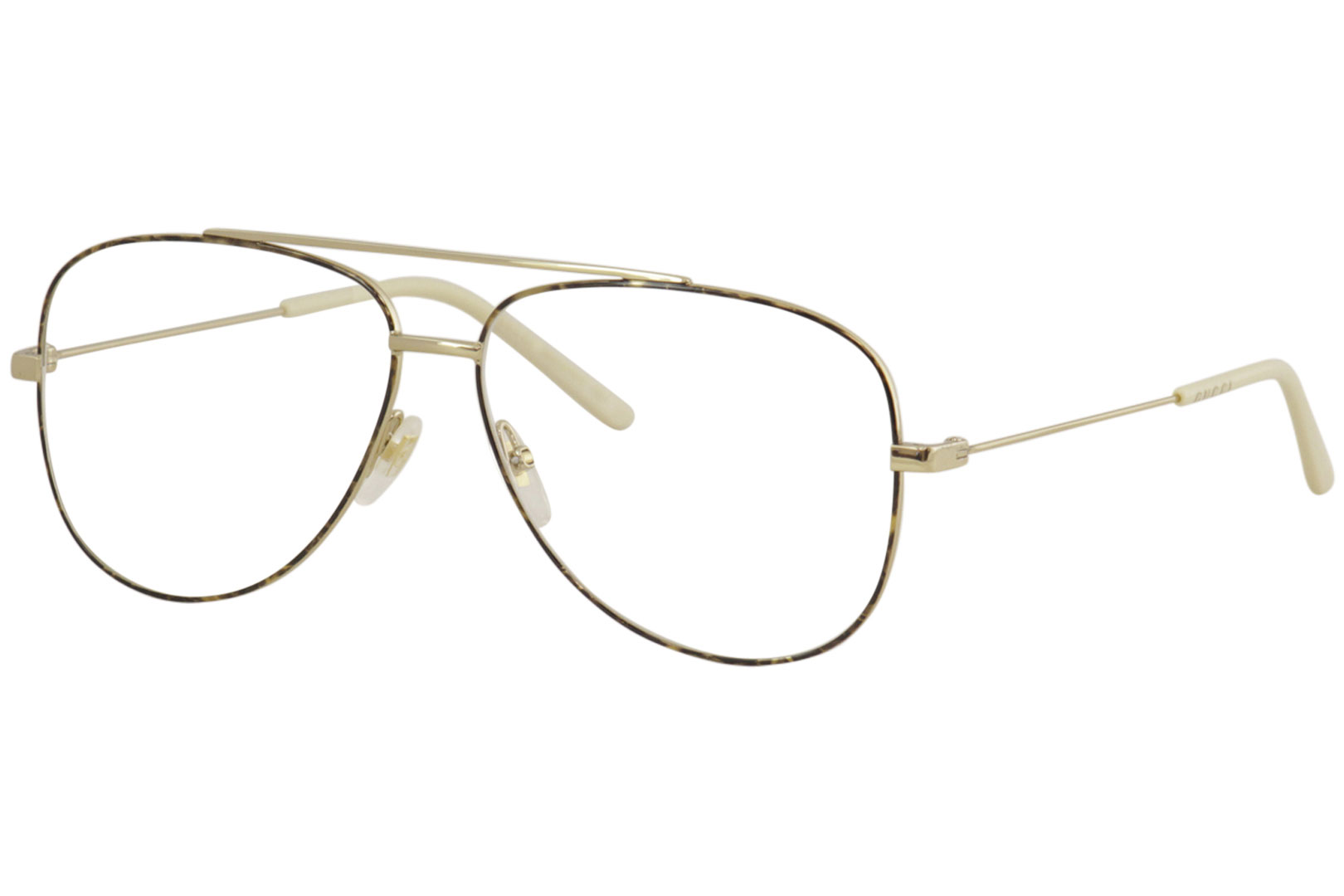 Gucci Men's Eyeglasses GucciLogo GG0442O GG/0442/O 003 Gold Optical