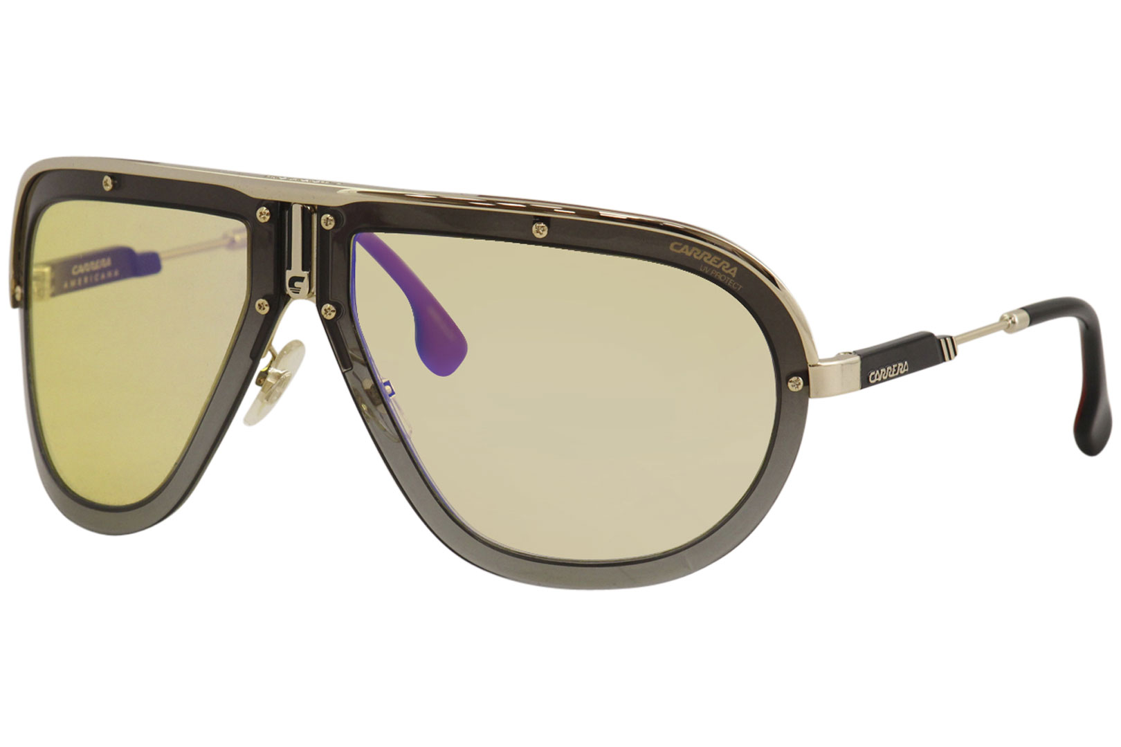 Carrera Men's Americana DYGCU Gold Pilot Sunglasses 66mm 716736049519