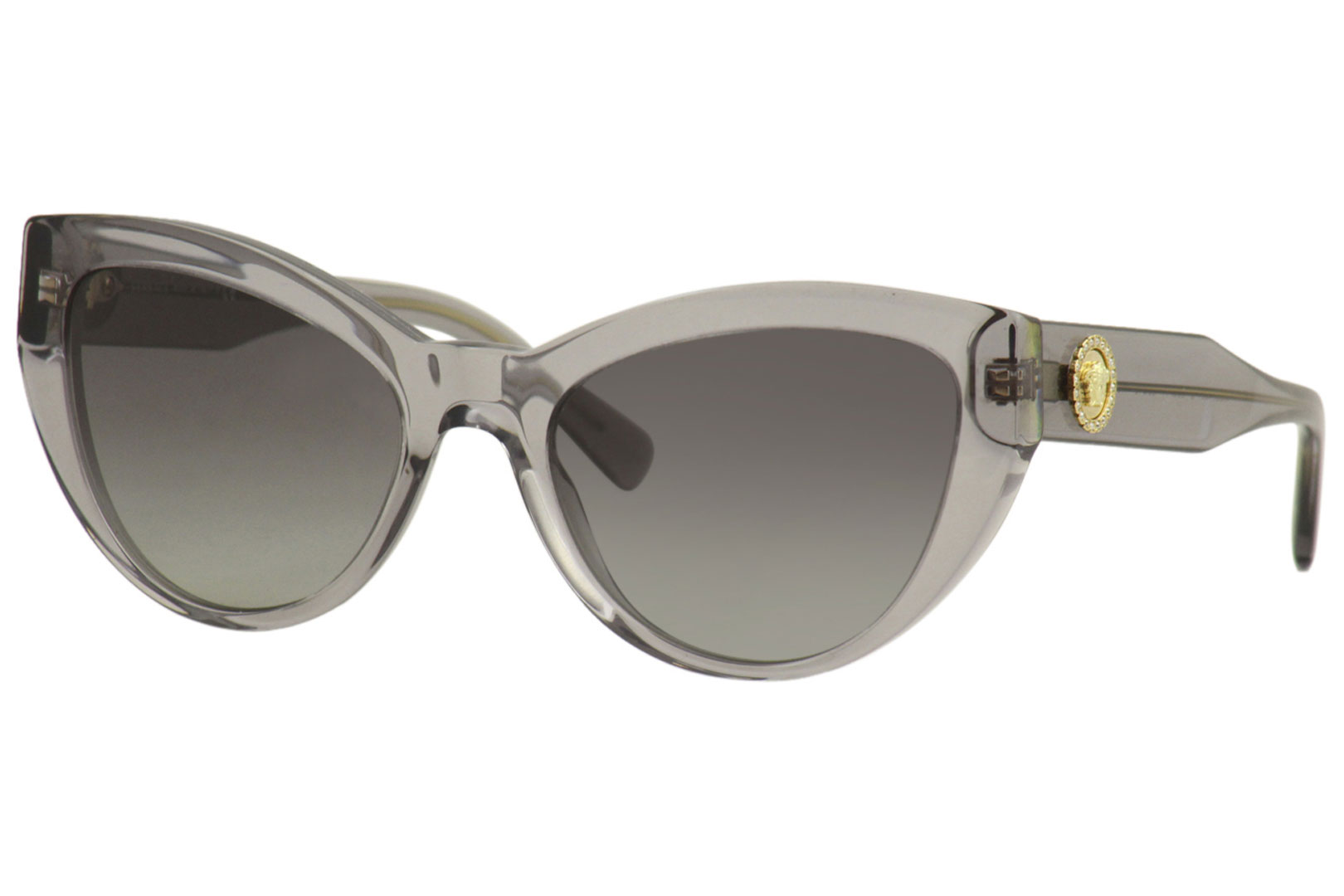 Versace Women's VE4381B VE/4381/B 593/11 Grey Crystal Cat Eye ...