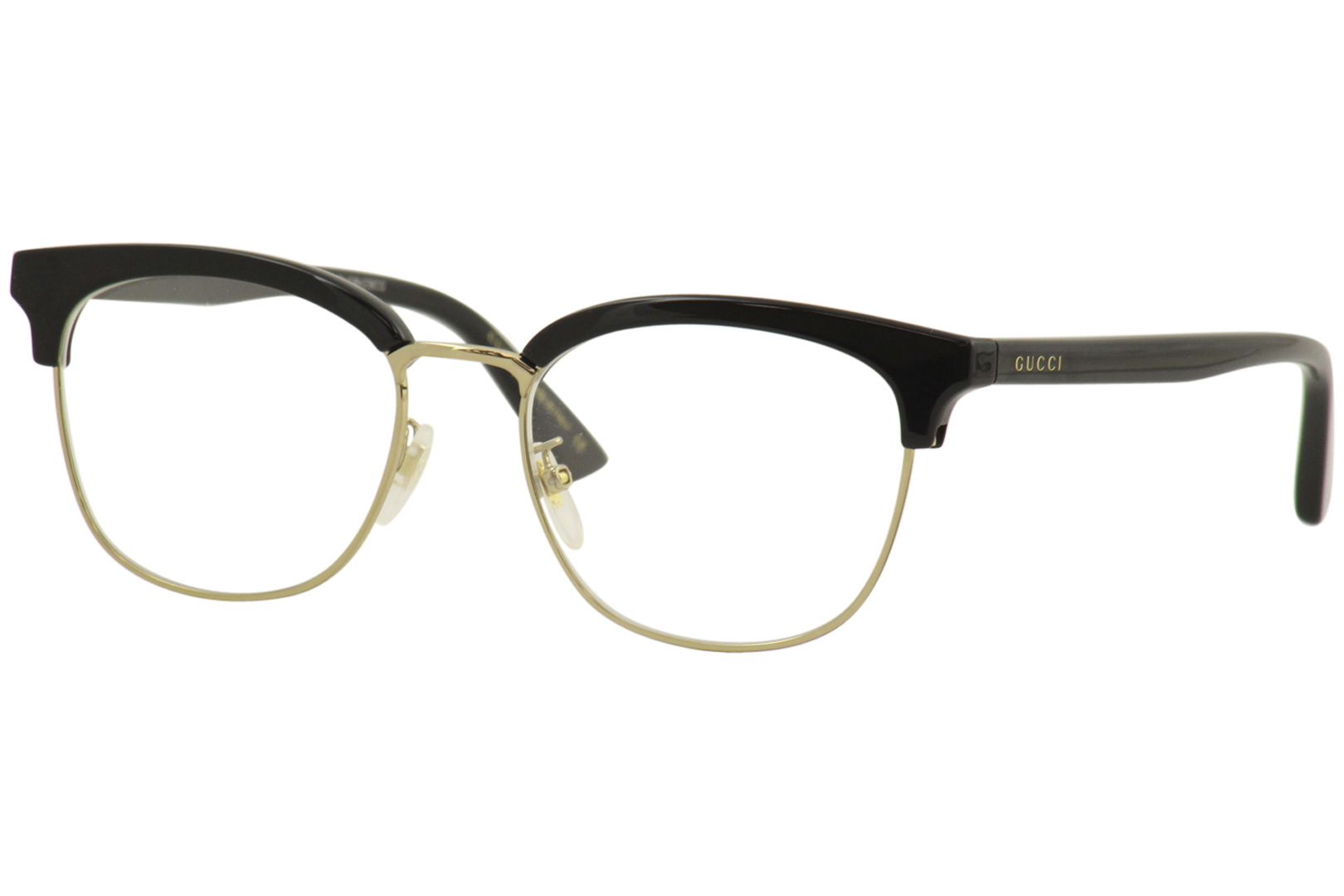 Gucci Men's Eyeglasses Web GG0409OK GG/0409/OK 001 Black/Gold Optical ...