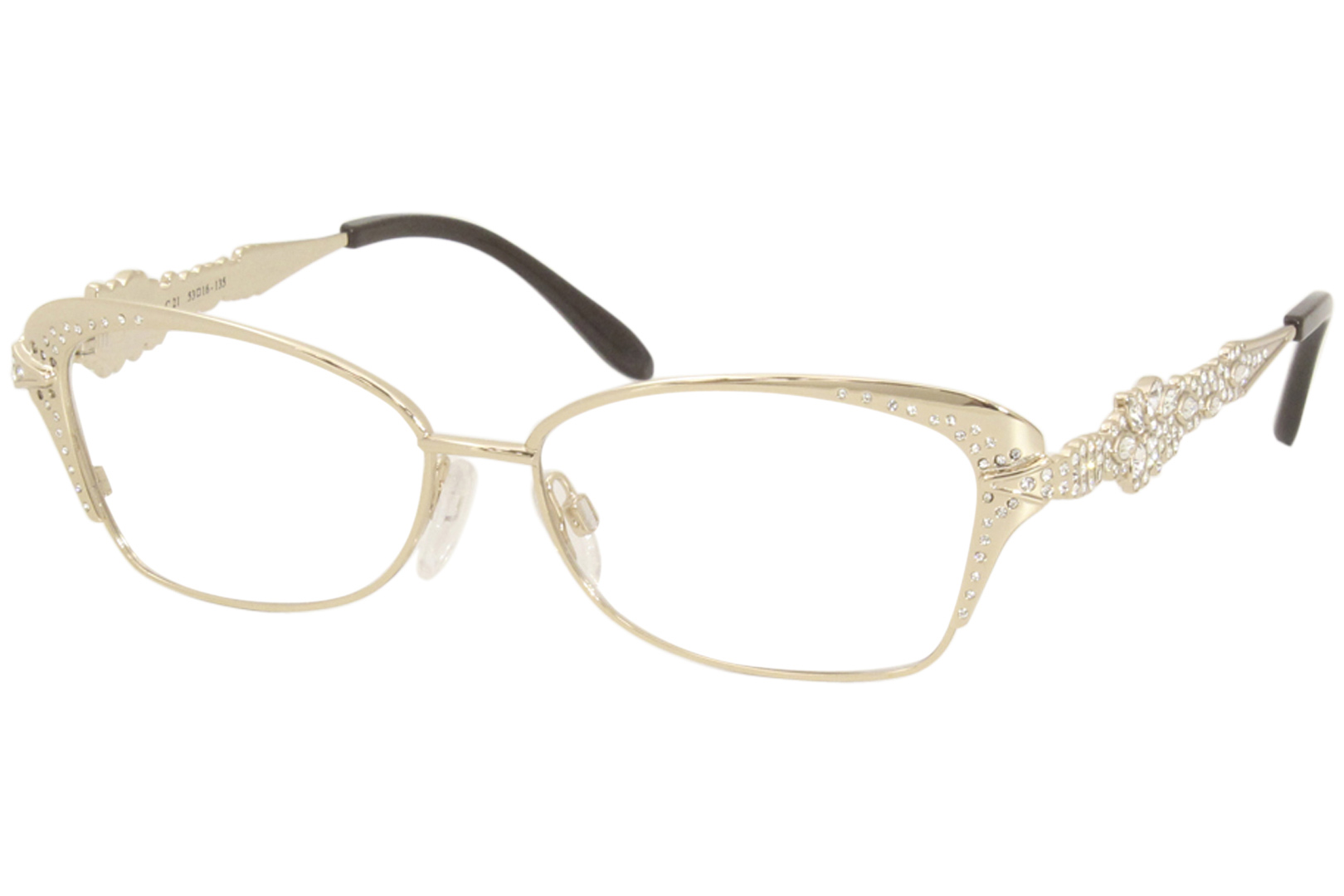 Caviar 5651 21 Eyeglasses Women's Gold Full Rim Optical Frame 53mm
