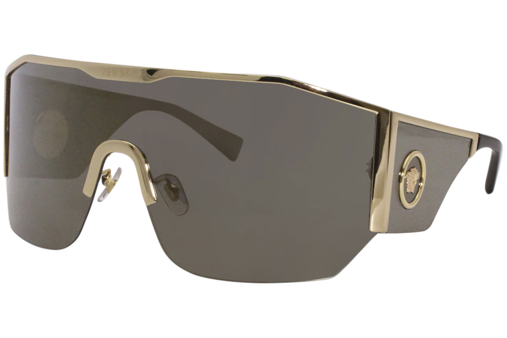 Versace VE2220 10025A Sunglasses Men's Gold/Dark Grey-Gold Mirror ...