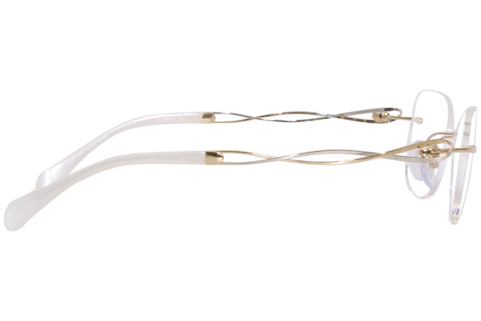 Charmant Line Art XL2147 Eyeglasses Women's Rimless Oval Titanium Optical Frame - Picture 9 of 14