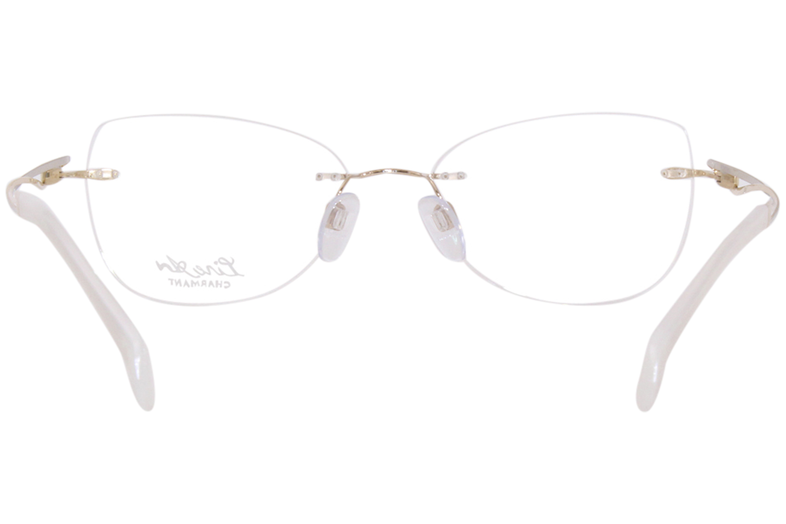Charmant Line Art XL2147 Eyeglasses Women's Rimless Oval Titanium Optical Frame - Picture 10 of 14