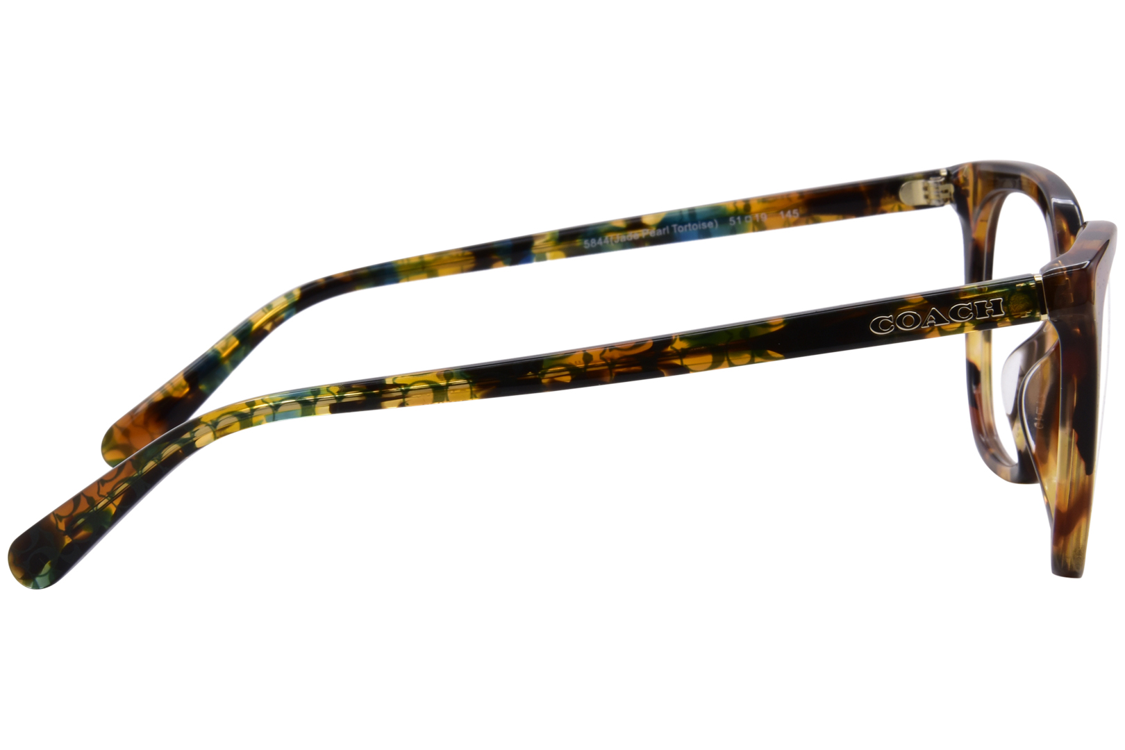 Coach HC6222U 5844 Eyeglasses Women's Jade Pearl Tortoise Full Rim 51mm detailed image 3