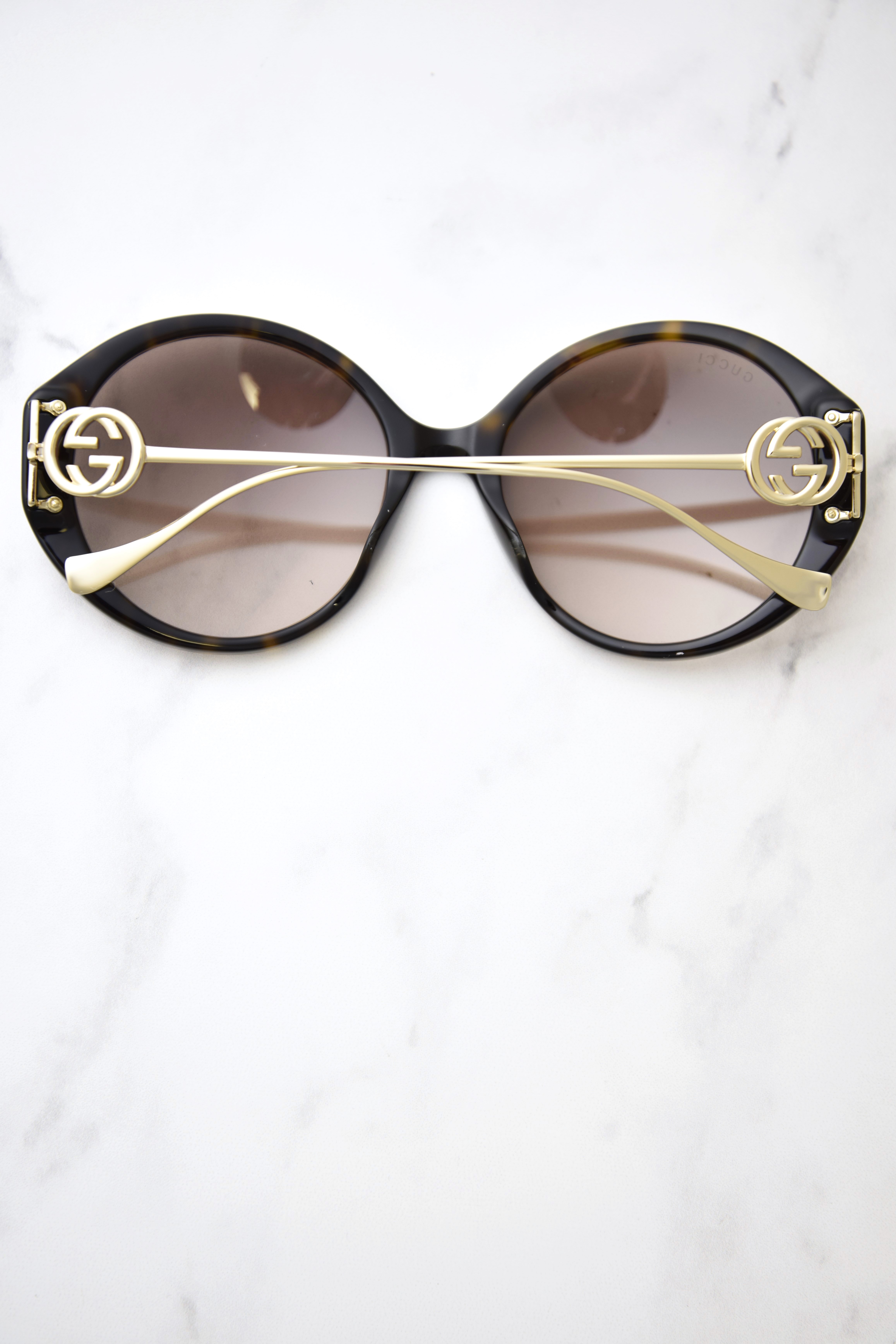Gucci GG1202S 003 Sunglasses Women's Havana/Gold/Brown Lenses Oval Gucci GG1202S 003 Sunglasses Women's Havana/Gold/Brown Lenses Oval