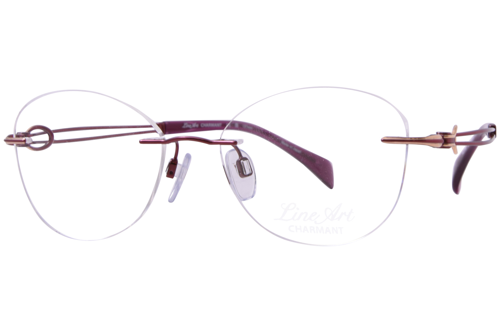 Женские тита очки без оправы круглой формы Line Art Aria 2170 44290₽