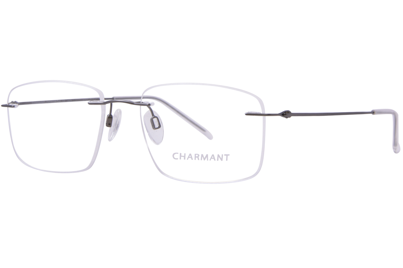 Charmant 16702 Titanium Eyeglasses Men's Rimless Rectangle Shape - Picture 8 of 10