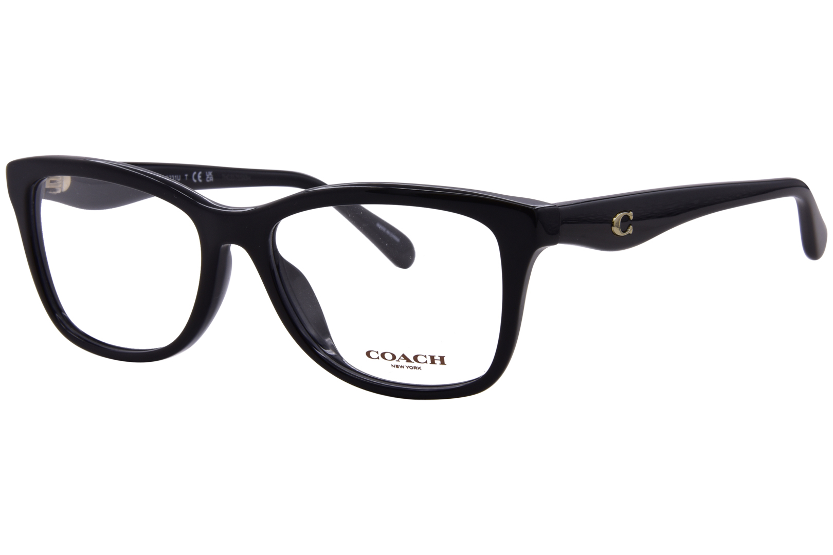 Coach HC6231U 5002 Eyeglasses Frame Women's Black Full Rim Rectangle Shape 54mm main product image
