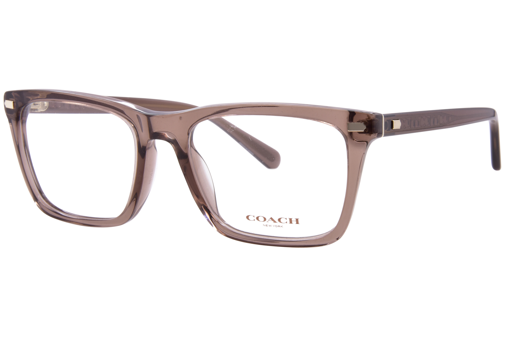 Coach HC6238U 5819 Eyeglasses Men’s Transparent Pecan Full Rim Square Shape 54mm