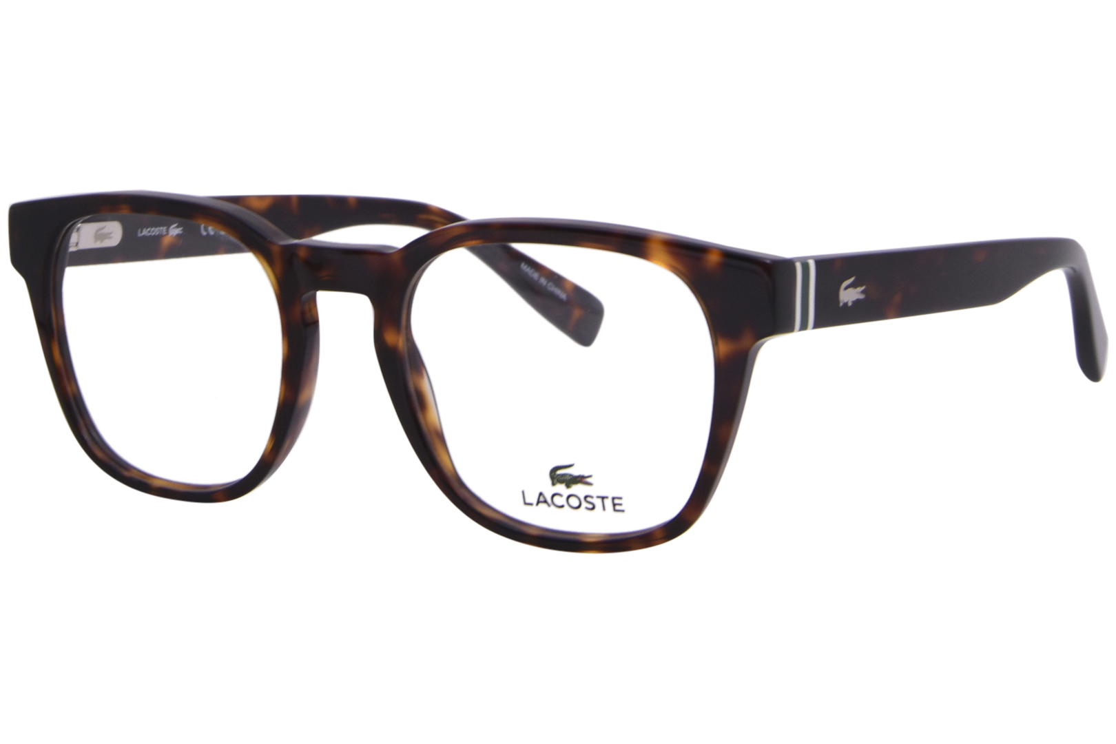 Мужские очки Lacoste L2938 230 в темной гаванской оправе прямоугольной формы 51 мм 27890₽