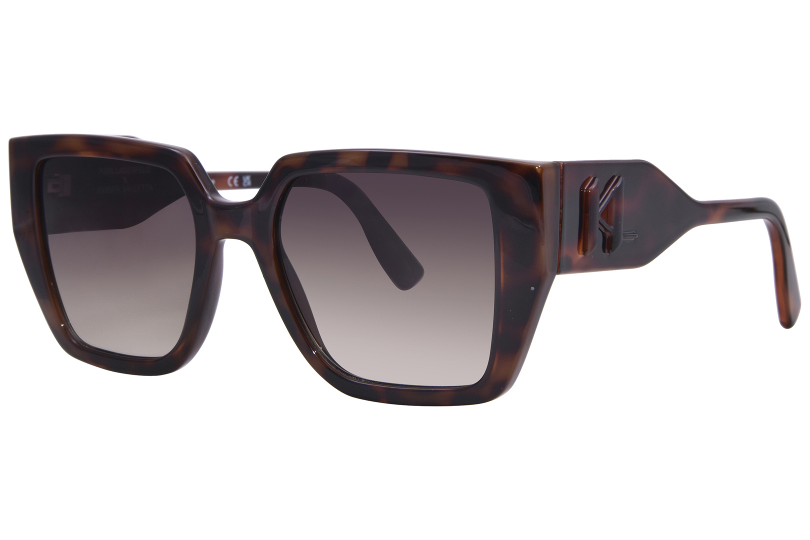 Солнцезащитные очки Karl Lagerfeld KL6098S 240 женские черепаховыекоричневые линзы 52 мм 21890₽