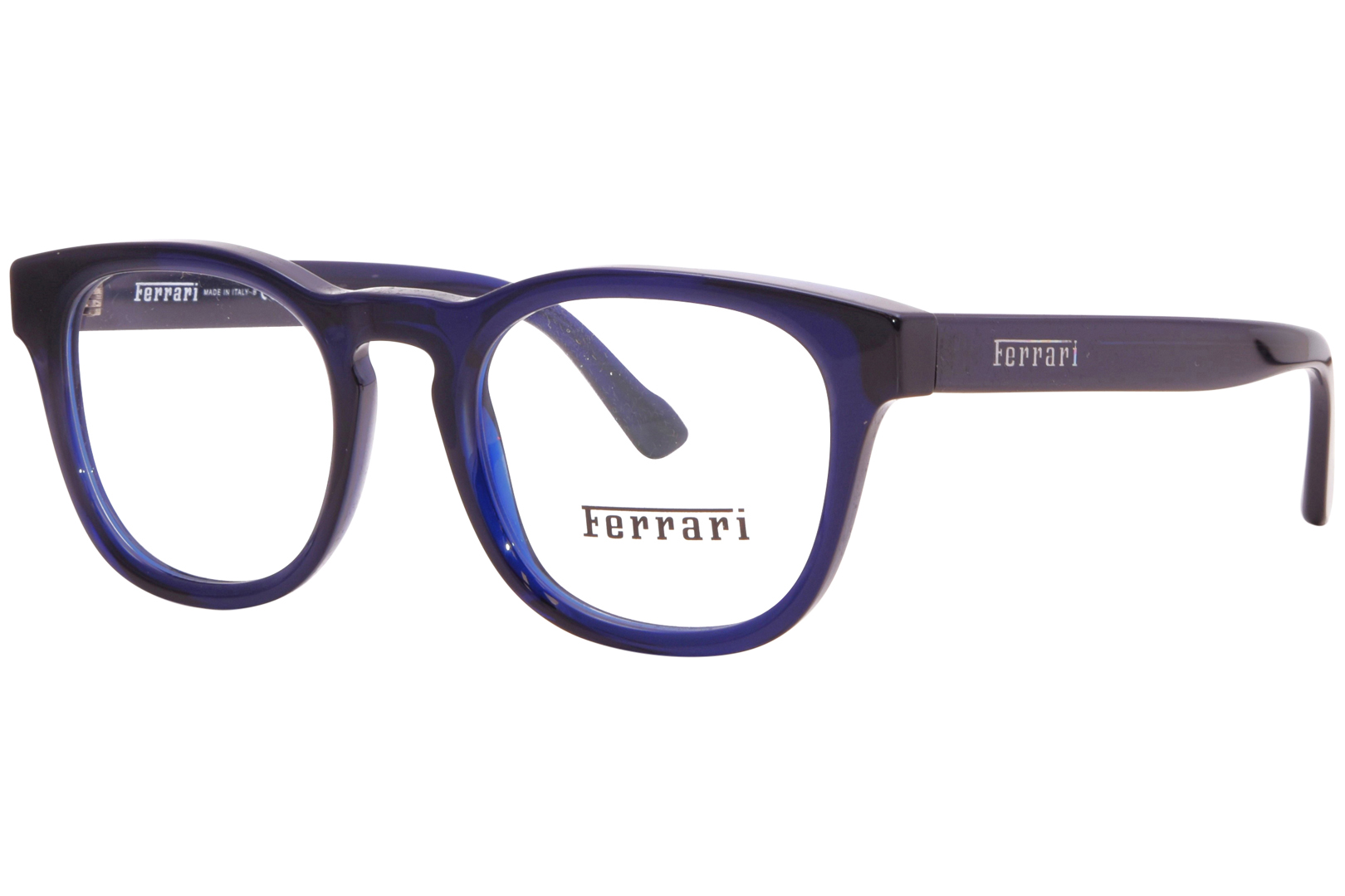 Очки Ferrari FH4002 708 в прозрачной синей оправе круглой формы 51 мм