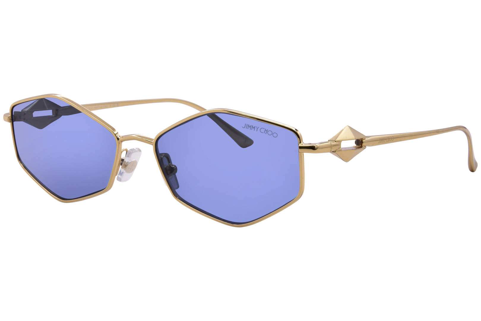 Jimmy Choo JC4017 302380 Sunglasses Women's Gold/Dark Blue Lens